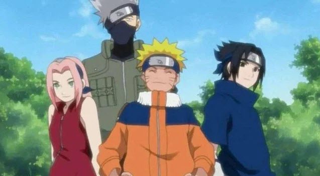 Sakura Haruno, Naruto, Kakashi Hatake dan Sasuke Uchiha