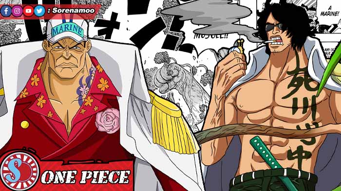 Akainu dan Ryokugyu One Piece