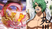 Wujud naga Momonosuke dan Admiral Ryokugyu