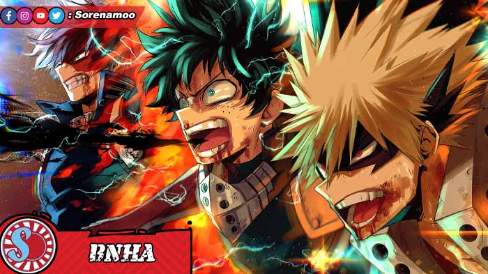 Shoto Deku dan Bakugo di Boku no Hero Academia