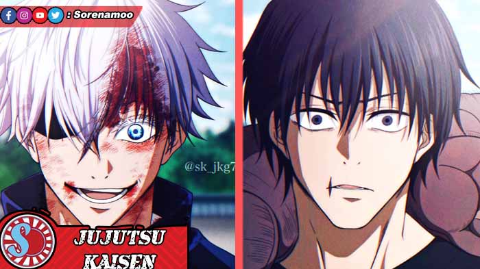 Gojo Satoru dan Toji Fushiguro anime Jujutsu Kaisen Season 2 bahasa Indonesia