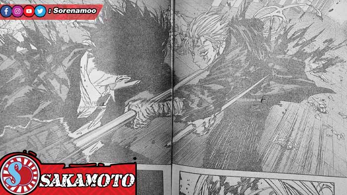 Nagumo vs Gaku di Manga Sakamoto Days Chapter 152