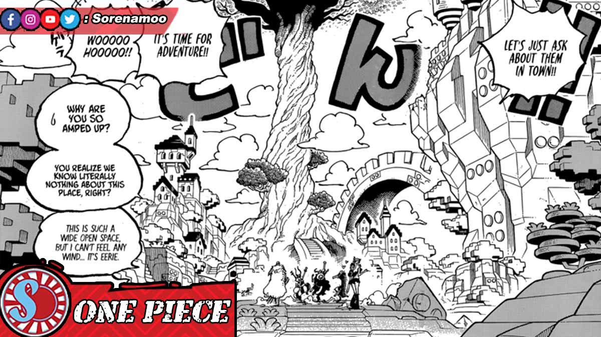 Miniatur Elbaf Dewa Matahari di Manga One Piece Chapter 1128