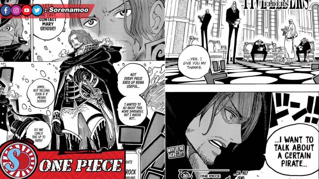 Figarland Shamrock and Akagami Shanks Manga One Piece