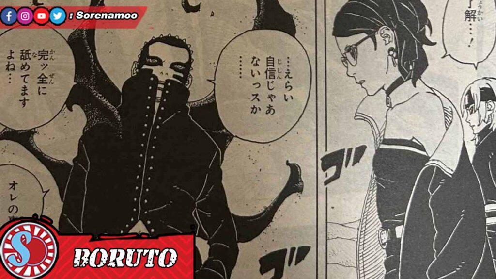 Ryu Shinju vs Sarada Uchiha Raw Manga Boruto Two Blue Vortex 19 Sub Indo