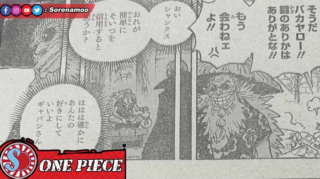 Scopper Gaban and Akagami Shanks Raw Manga One Piece Chapter 1140