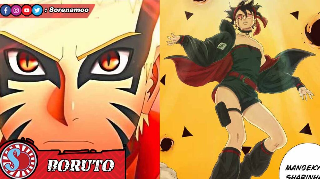 Baryon Mode and Mangekyo Sharingan Sarada Boruto Two Blue Vortex