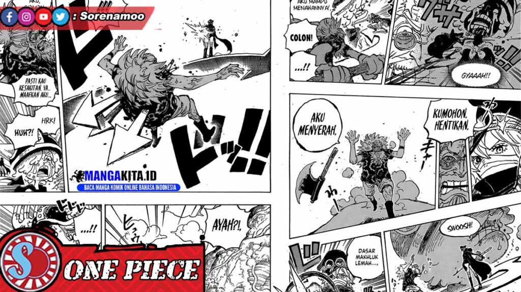 Scopper Gaban vs Holy Knight Gunko Manga One Piece Chapter 1149