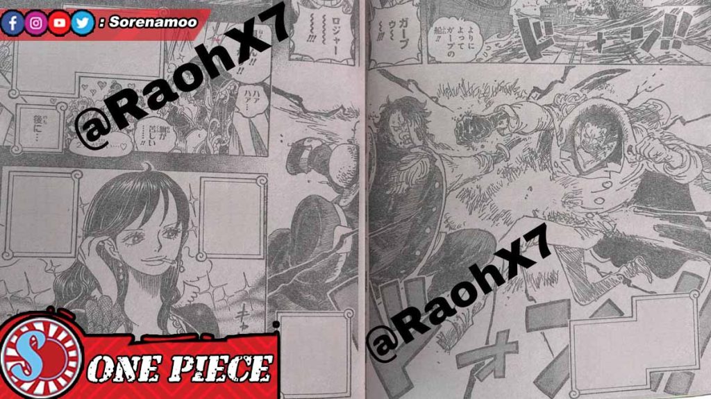 Shakuyaku, Roger vs Garp Raw One Piece 1156