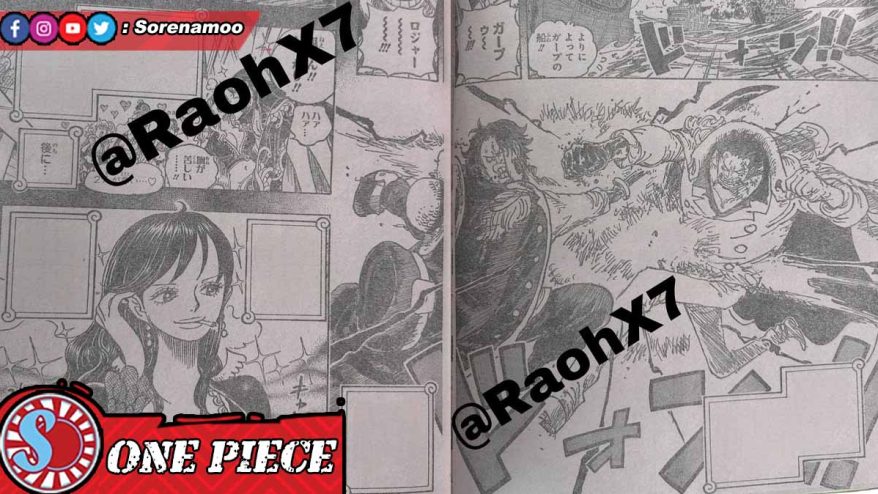 Shakuyaku, Roger vs Garp Raw One Piece 1156