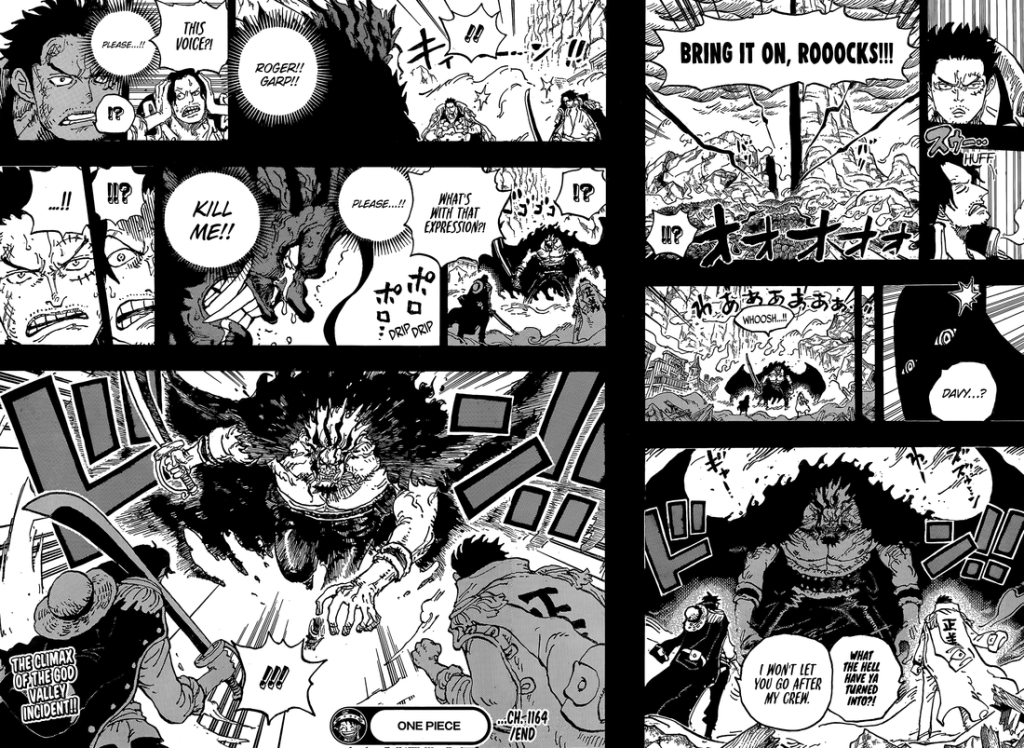 Roger Garp vs Rocks One Piece