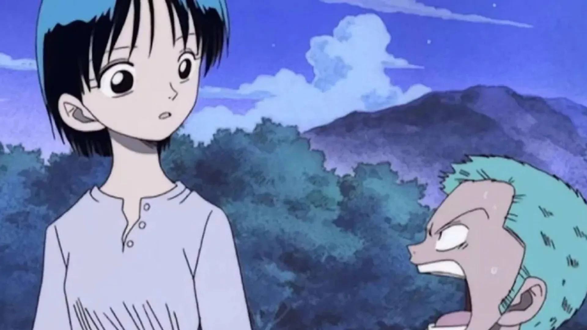 Kuina and Zoro One Piece